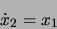 \begin{displaymath}\dot{x}_2 = x_1 \end{displaymath}